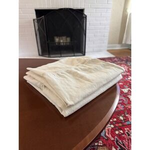 Boll & Branch King Pillowcase Set Cream 100% Organic Cotton Eyelet Lace Trim